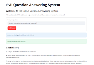 Streamlit Milvus RAG chatbot